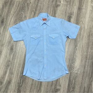 Ely Plains light blue short sleeve western shirt